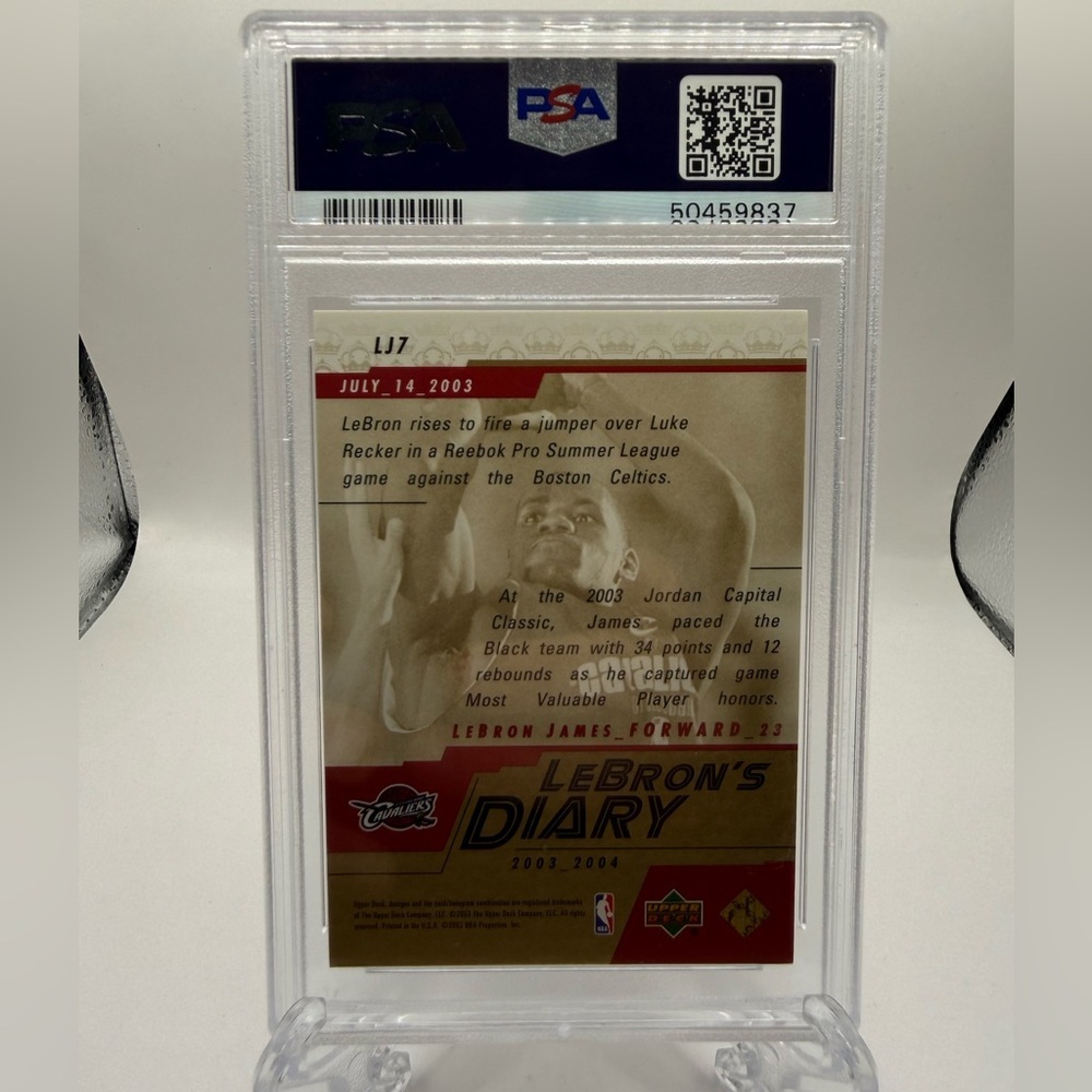 2003 Upper Deck LeBron's Diary Lebron James #LJ7 Basketball PSA 9 Mint - Picture 4 of 6